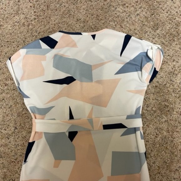 PatPat White with Geometric Design Midi Dress - S - Picture 6 of 8